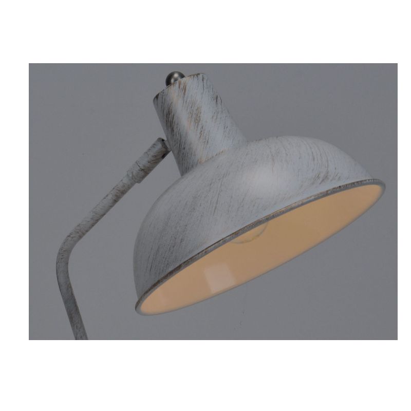 Stolní lampa s kovovým nastavením odstínu a bílé kartáčované zlato