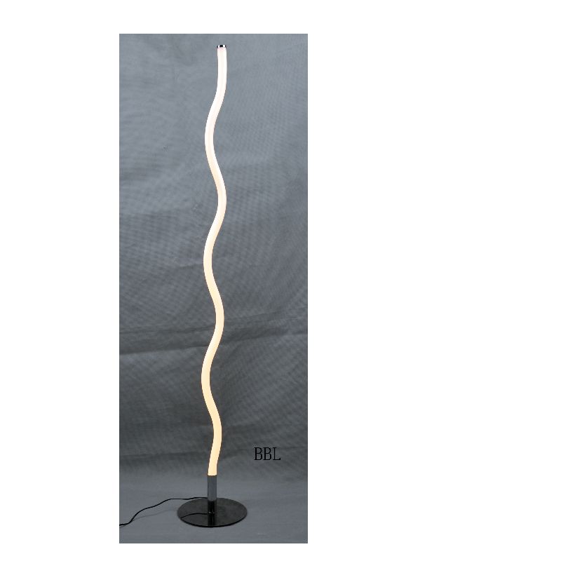 LED stojací lampa s akrylovou vlnovkou