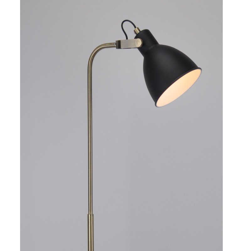 Lampa podlahy s U-držákem a kovovým stínem