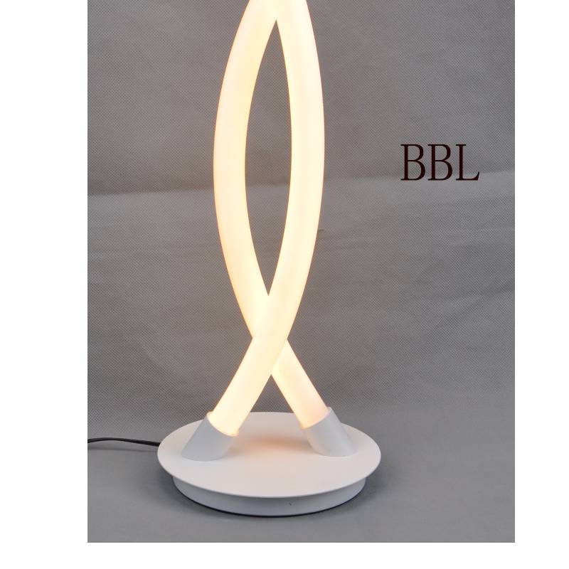 LED stolní lampa s X akrylovou trubicí a bez stínu