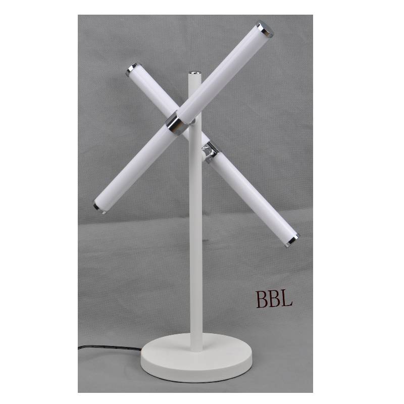 LED stolní lampa s 2ks otočnou akrylovou trubicí, bez stínu