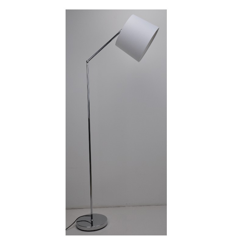 Stojací lampa s látkovým odstínem a funkcí nahoru a dolů