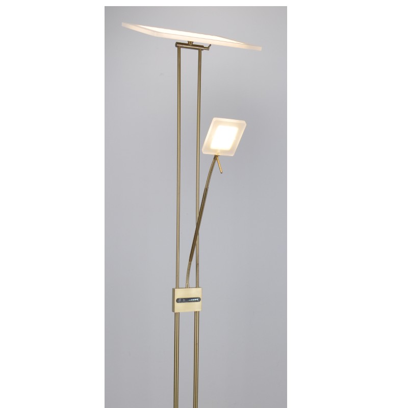 LED stojací lampa pro matku a syna s dotykovým vypínačem na těle lampy