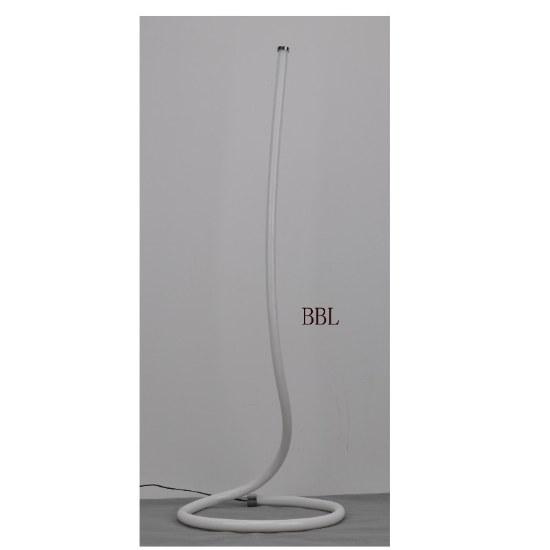 LED stojací lampa s kruhovou akrylovou trubicí