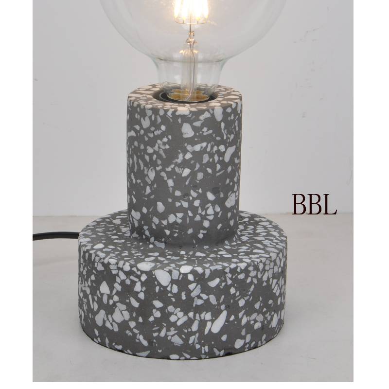 Přírodní betonová mosaci kulatá stolní lampa