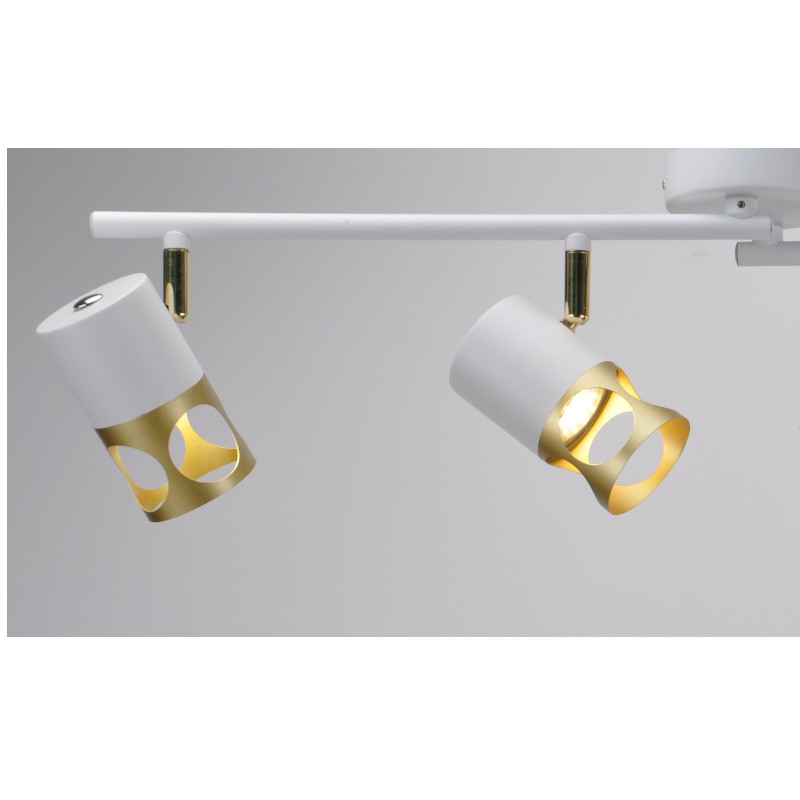 Modern í spot light-4 s bílým + zlatým kovovým stínem, může přizpůsobit směr
